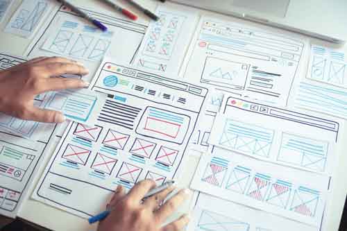 Sketches of Wireframes