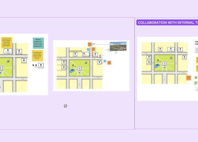 Mapping the tour - a series of illustrated maps marking the direction of each tour stop